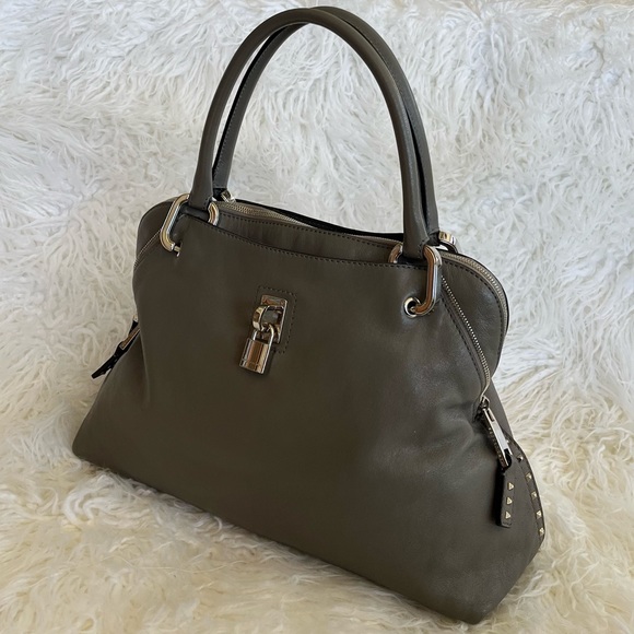 SOLD❗️ Marc Jacobs Paradise Rio Satchel Made in Italy Gray Moto Lambskin Leather - Picture 12 of 12